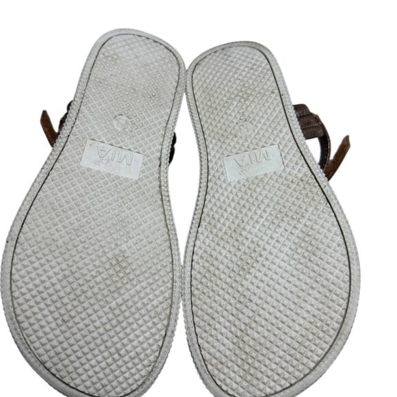 MIA Girls Metallic Bronze Sandals Size 13 Youth Adjustable Strap Summer Shoes - Picture 6 of 7